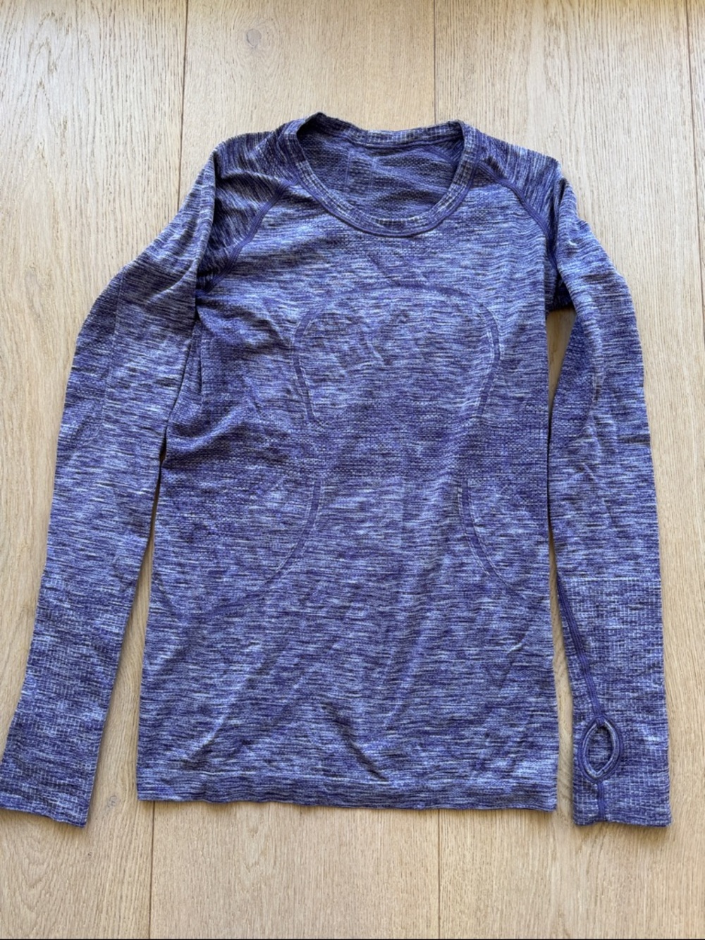 lululemon athletica Heathered Purple Long Sleeve Seamless Top
